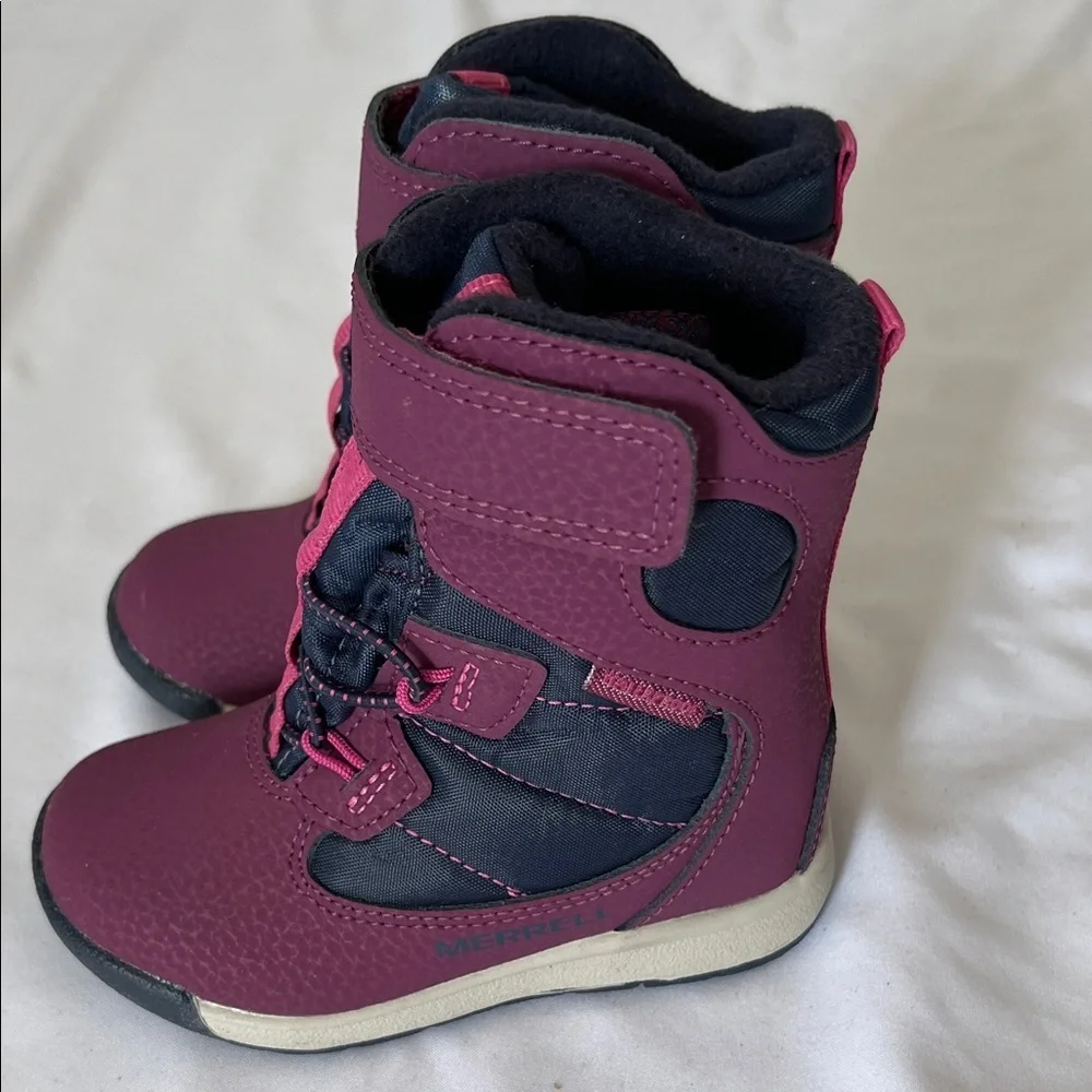 Merrell Kids' Burgundy and Black Boots